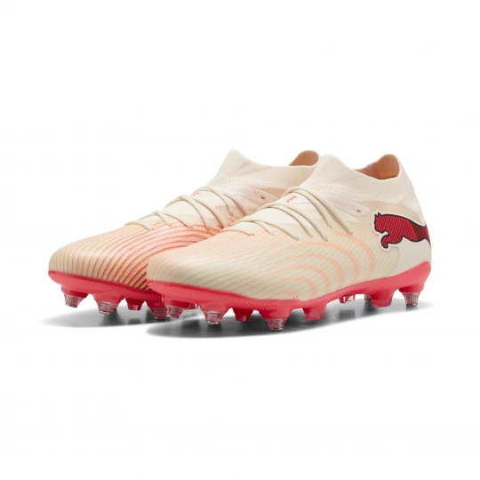 Foto van product PUMA FUTURE 9 MATCH MxSG uniseks voetbalschoenen, Rood / Wit / Bruin