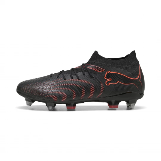 Foto van product PUMA FUTURE 9 MATCH MxSG uniseks voetbalschoenen, Zwart / Grijs / Rood
