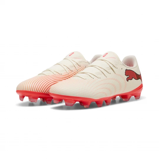 Foto van product PUMA FUTURE 9 PLAY FG / AG uniseks voetbalschoenen, Rood / Wit / Bruin