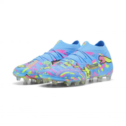 Foto van product PUMA FUTURE 9 ULTIMATE FUTURE 9 ULTIMATE ADVANCED LEVEL AG voetbalschoenen, Blauw / Roze / Wit