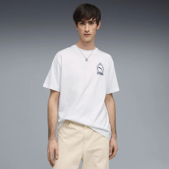 Foto van product PUMA Graphic Relaxed T-shirt voor Heren, Wit