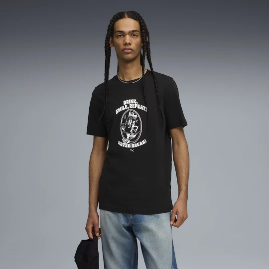 Foto van product PUMA Graphic Water T-shirt voor Heren, Zwart