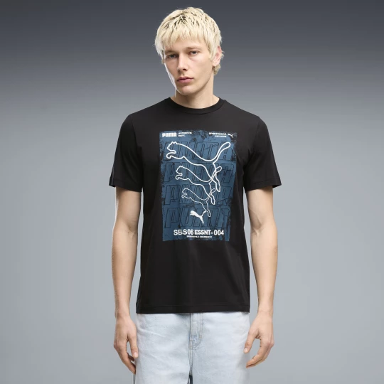 Foto van product PUMA Graphics Box T-shirt voor Heren, Zwart