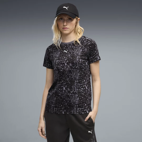 Foto van product PUMA Graphics T-shirt met dierenprint voor Dames, Grijs