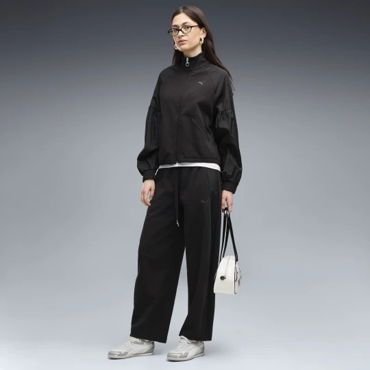 Foto van product PUMA HER Relaxed broek met barrelpijpen voor Dames, Zwart