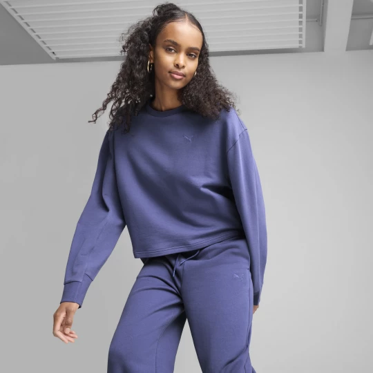 Foto van product PUMA HER relaxte top met ronde hals voor Dames, Blauw
