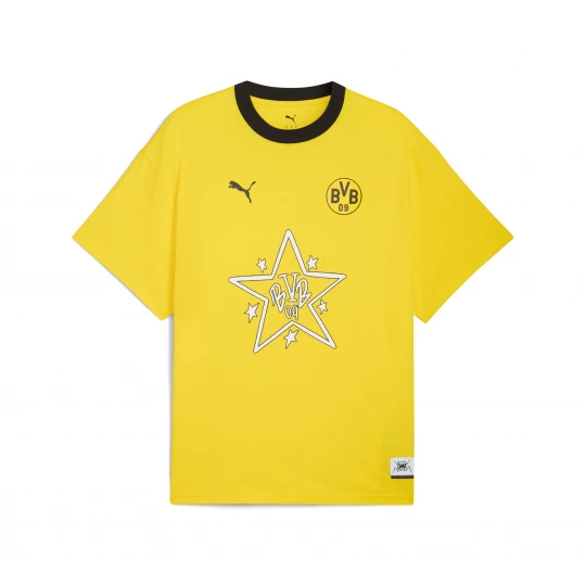 Foto van product PUMA HOOPS x Borussia Dortmund T-shirt II voor Heren, Geel