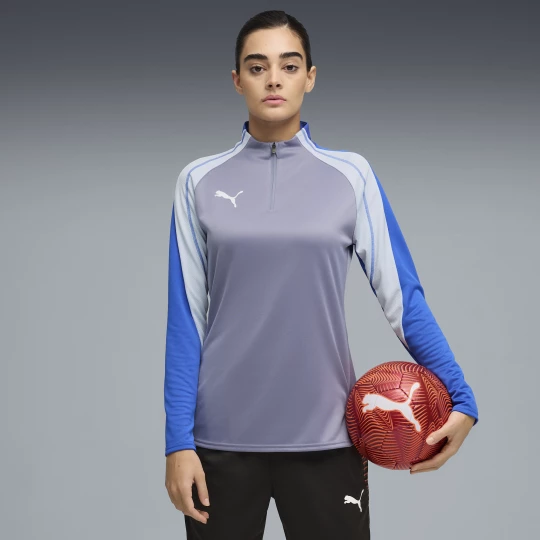 Foto van product PUMA IndividualBLAZE voetbaltop met kwartrits voor Dames, Blauw / Grijs / Wit