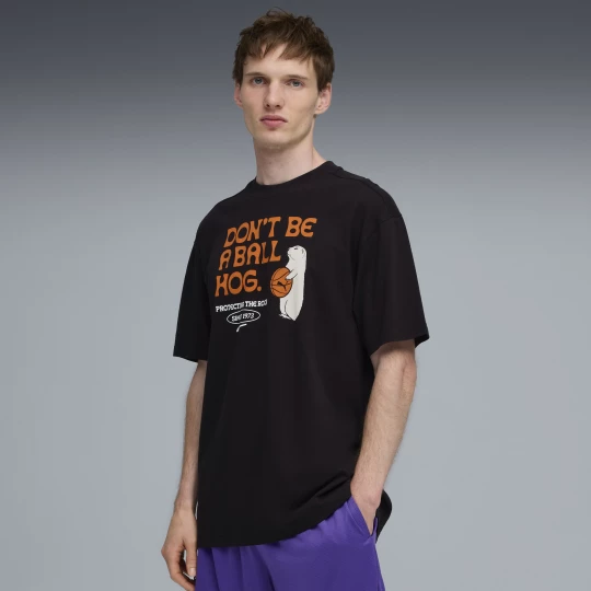 Foto van product PUMA Junior Varsity II relaxed basketbal-T-shirt voor Heren, Zwart