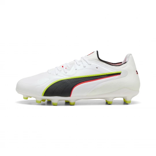 Foto van product PUMA KING 20 ULTIMATE FG / AG uniseks voetbalschoenen, Rood / Geel / Wit