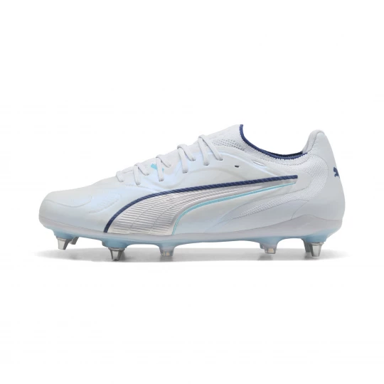 Foto van product PUMA KING 20 ULTIMATE MxSG uniseks voetbalschoenen, Blauw / Zilver