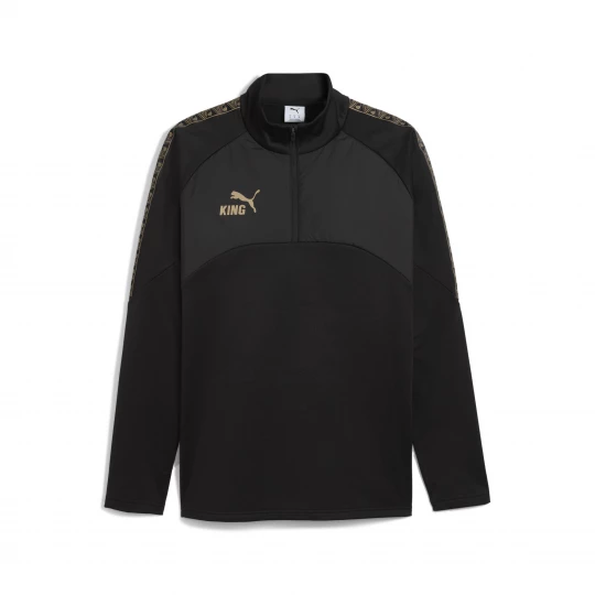 Foto van product PUMA KING Football wintertrainingstop met kwartrits voor Heren, Zwart / Goud