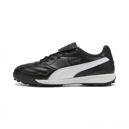 Foto van product PUMA KING LIGA TT uniseks voetbalschoenen, Zwart / Wit / Zilver