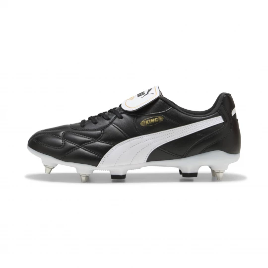 Foto van product PUMA KING TOP MxSG voetbalschoenen uniseks, Zwart / Wit / Goud
