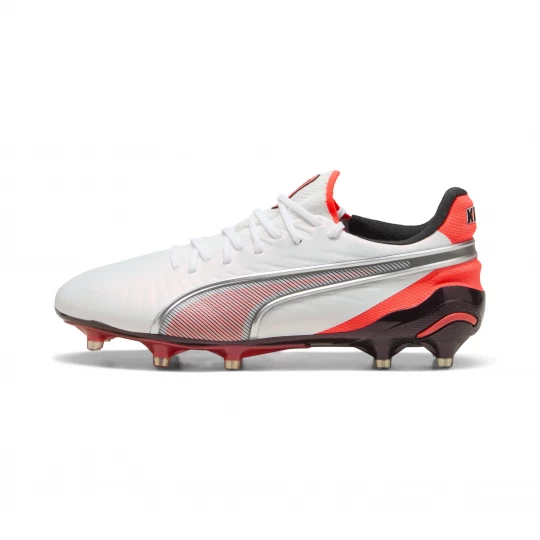 Foto van product PUMA KING ULTIMATE FG / AG voetbalschoenen voor Dames, Rood / Wit / Zilver