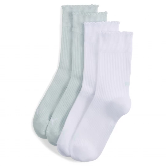 Foto van product PUMA Klassieke damessokken (set van 2 paar), Blauw / Wit