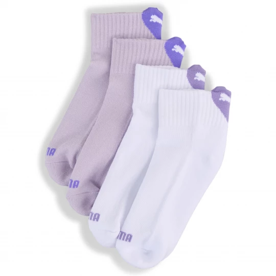 Foto van product PUMA Korte sokken met demping en hartlogo, Wit / Paars