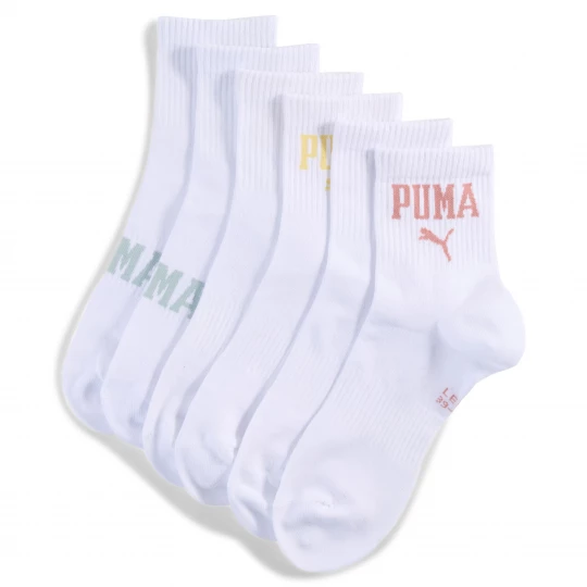 Foto van product PUMA Korte uniseks crewsokken met logo (set van 3), Wit