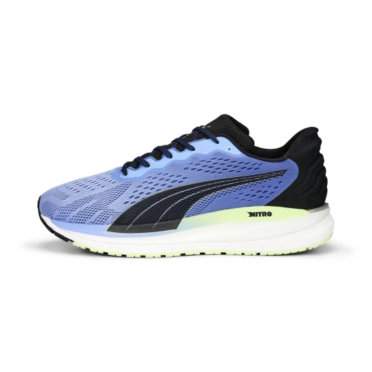 Foto van product PUMA Magnify NITRO Surge hardloopschoenen voor Heren, Blauw / Groen / Paars