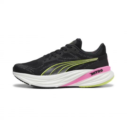 Foto van product PUMA Magnify NITROâ¢ 2 hardloopschoenen voor Dames, Roze / Groen / Zwart