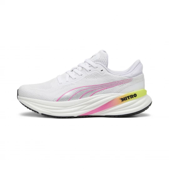 Foto van product PUMA Magnify NITROâ¢ 2 hardloopschoenen voor Dames, Roze / Zwart / Wit