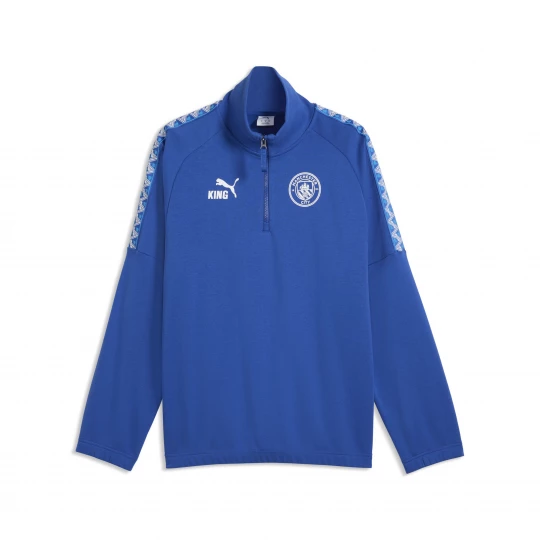 Foto van product PUMA Manchester City KING sweatshirt met kwartrits voor Heren, Blauw / Wit