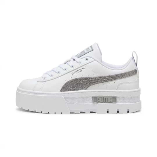 Foto van product PUMA Mayze Glitter sneakers voor Dames, Wit / Zilver