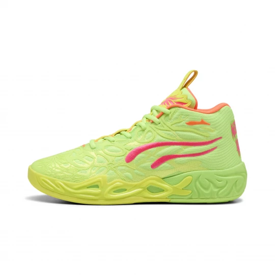 Foto van product PUMA MB.04 Gem uniseks basketbalschoenen, Roze / Groen / Geel