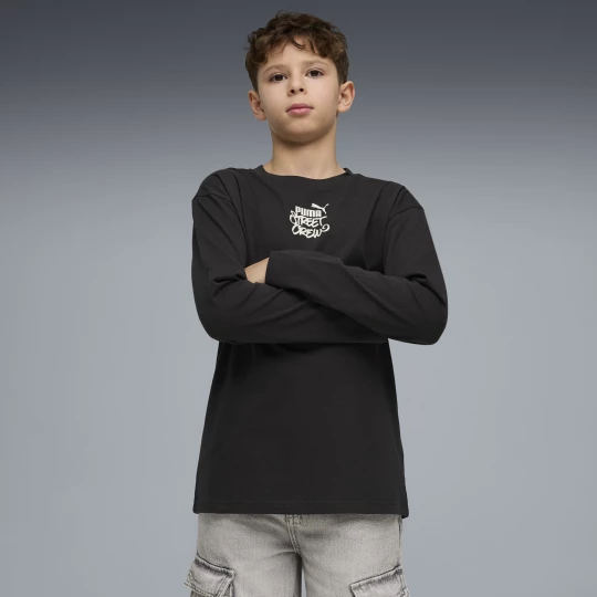 Foto van product PUMA MID 90s relaxed T-shirt met lange mouwen voor Heren, Zwart