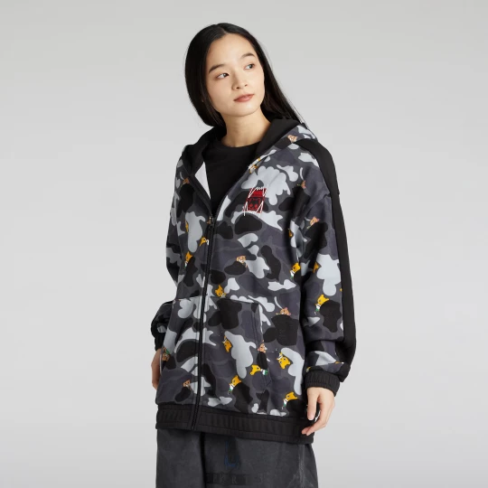 Foto van product PUMA NEKOSAN x HOOPS DYLAN Graphic uniseks hoodie met rits voor Heren, Zwart