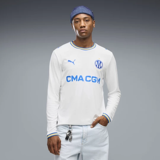 Foto van product PUMA Olympique de Marseille 26 / 27 thuisshirt met lange mouwen voor Heren, Blauw / Wit