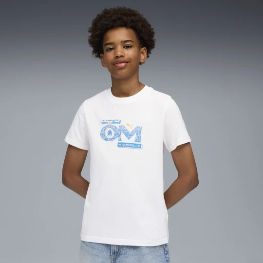 Foto van product PUMA Olympique de Marseille FtblCulture T-shirt, Blauw / Wit