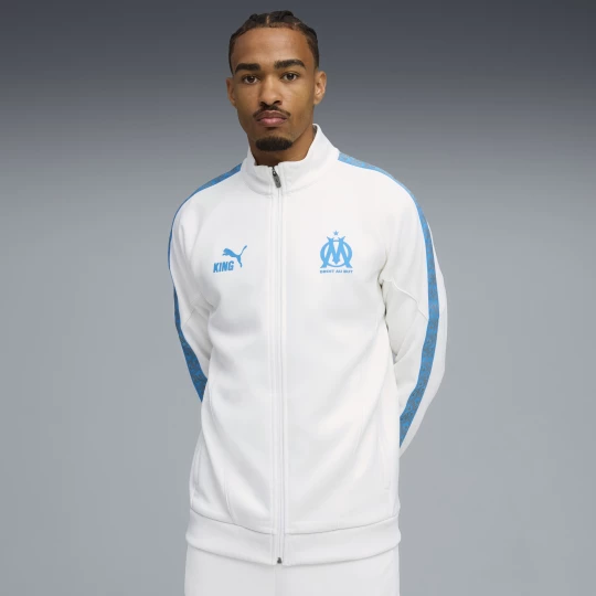 Foto van product PUMA Olympique de Marseille KING Anthem jack voor Heren, Blauw / Wit