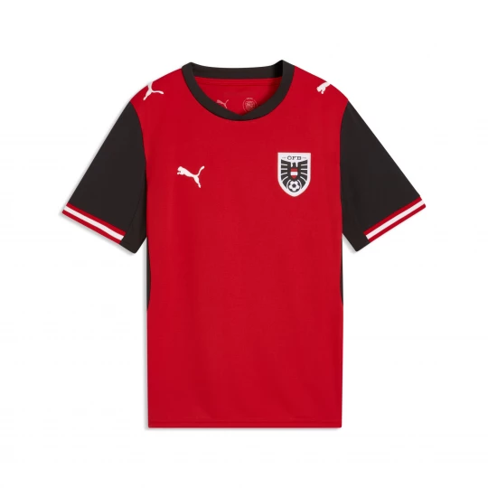 Foto van product PUMA Oostenrijk 2026 thuisshirt, Zwart / Rood