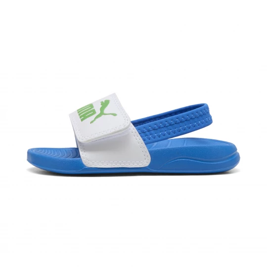 Foto van product PUMA Popcat 20 Backstrap badslippers babyâs, Blauw / Groen / Wit