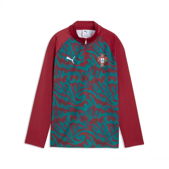 Foto van product PUMA Portugal warm-up-top met kwartrits, Groen / Rood