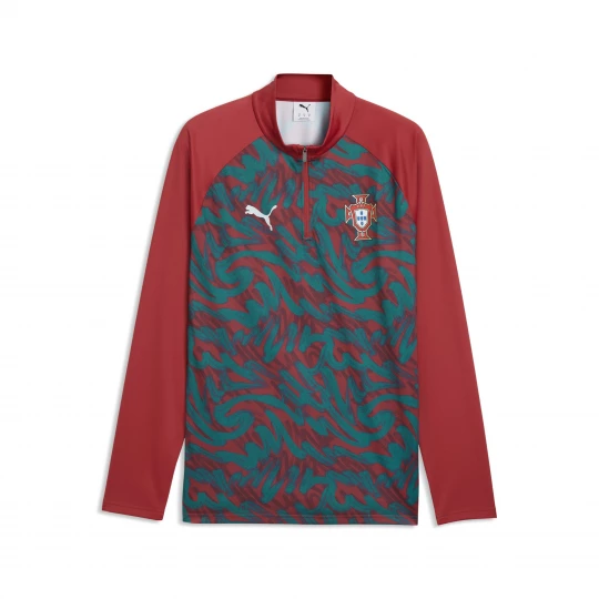 Foto van product PUMA Portugal warm-up-top met kwartrits voor Heren, Groen / Rood