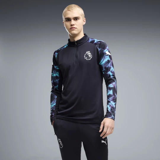 Foto van product PUMA Premier League Reactivity slimfit shirt met kwartrits voor Heren, Blauw / Wit