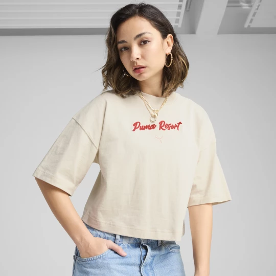 Foto van product PUMA PREMIUM ESS oversized T-shirt met print voor Dames