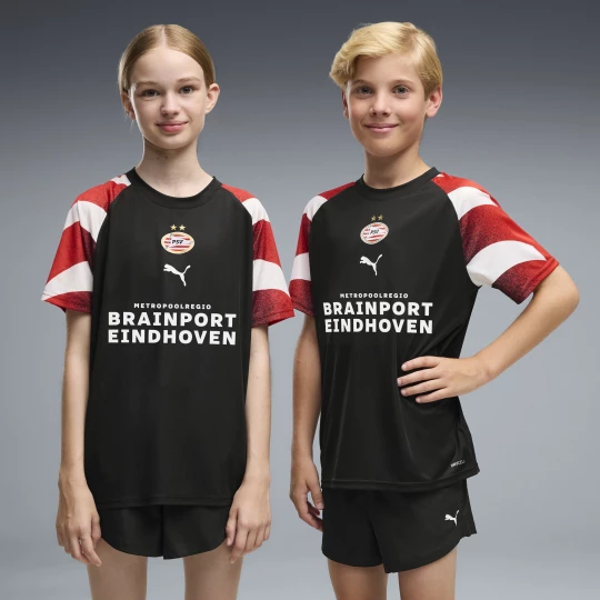Foto van product PUMA PSV Eindhoven warm-up-shirt, Zwart / Rood