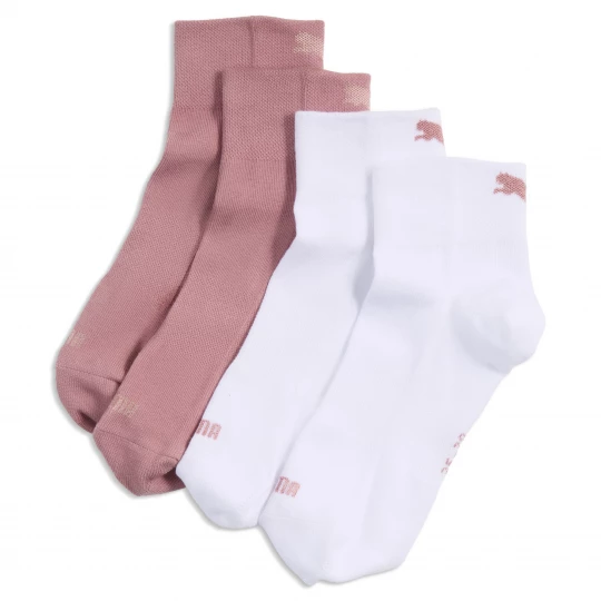 Foto van product PUMA quartersokken voor Dames, Roze / Wit