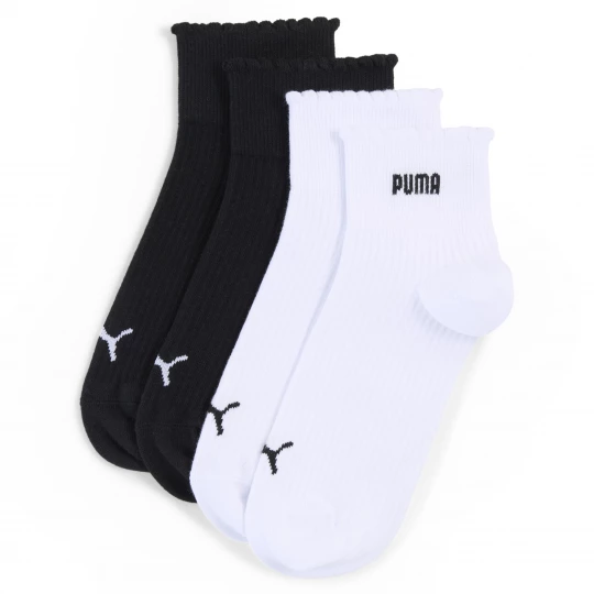 Foto van product PUMA Quartersokken voor Dames, Zwart / Wit