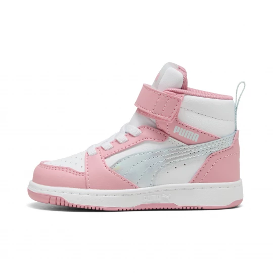 Foto van product PUMA Rebound V6 Mid Space Belle sneakers voor Dames, Roze / Wit