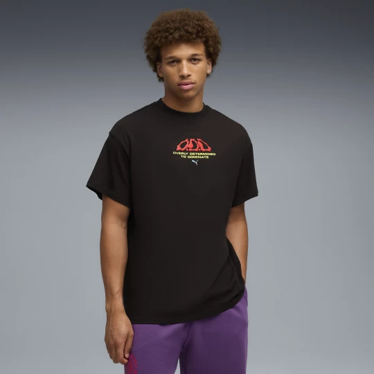 Foto van product PUMA Scoot Lab grafisch uniseks T-shirt, Zwart