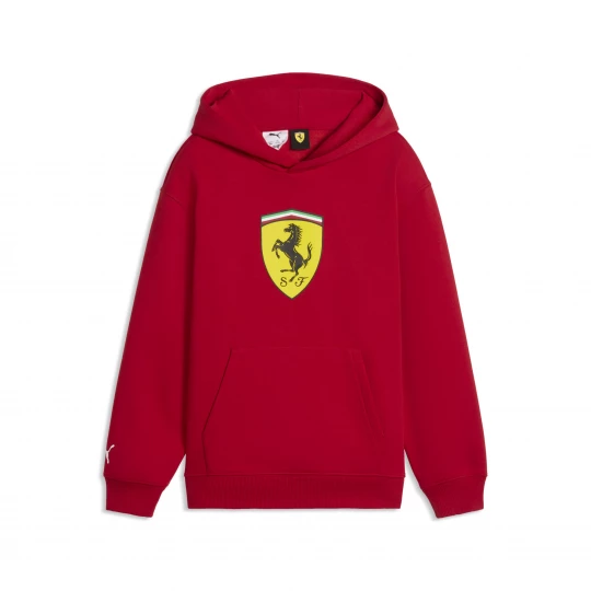 Foto van product PUMA Scuderia Ferrari hoodie met gekleurd schild, Rood