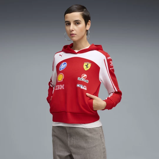 Foto van product PUMA Scuderia Ferrari HP Replica cropped hoodie voor Dames, Rood