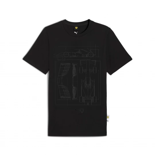 Foto van product PUMA Scuderia Ferrari Sportswear Graphic T-shirt voor Heren, Zwart