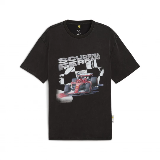 Foto van product PUMA Scuderia Ferrari Sportswear Graphic T-shirt voor Heren, Zwart