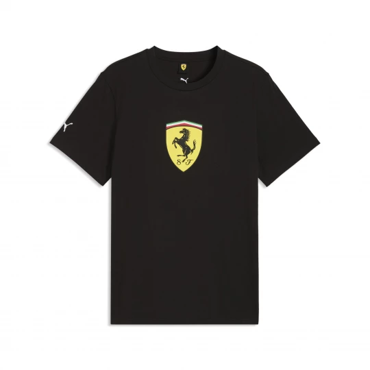 Foto van product PUMA Scuderia Ferrari T-shirt met gekleurd schild voor Heren, Zwart