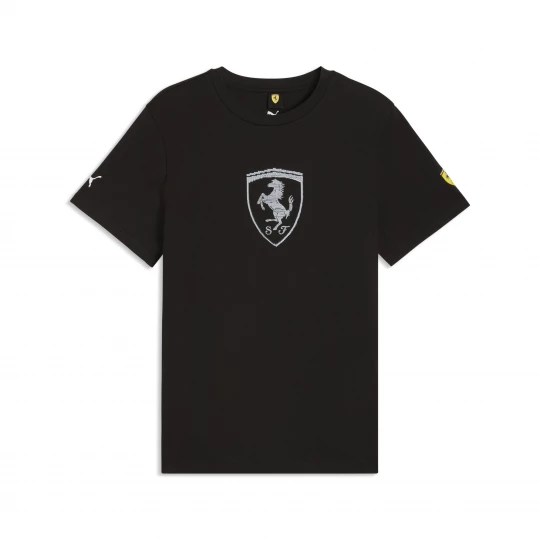 Foto van product PUMA Scuderia Ferrari T-shirt met tonaal schild voor Heren, Zwart